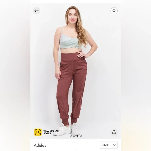 Adidas high rise joggers! Sweatpants! Brand Logo! Size Small - Picture 4 of 17